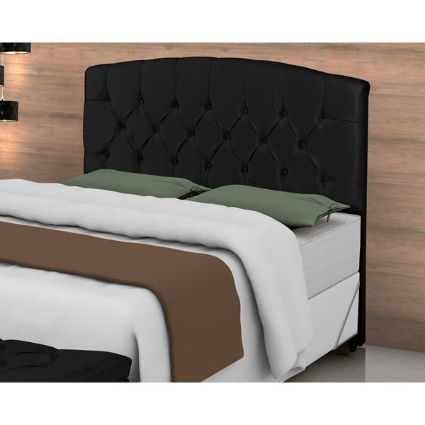 Cabeceira Quarto Grecia Estofada Casal Queen 160 cm Pavia - 1