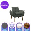 Ver imagem 6 de Poltrona Decorativa Sala de Estar Escritório Quarto Prime: Cinza