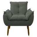 Ver imagem 1 de Poltrona Decorativa Sala de Estar Escritório Quarto Prime: Cinza