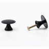 Puxador Redondo Flor em Metal para Móveis Kit 15 Unidades: Preto Fosco - 3