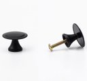 Ver imagem 3 de Puxador Redondo Flor em Metal para Móveis Kit 15 Unidades: Preto Fosco