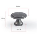 Ver imagem 2 de Puxador Redondo Flor em Metal para Móveis Kit 15 Unidades: Prata Velho