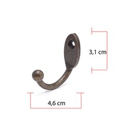 Cabide para Roupa Cabides Gancho Parede Metal Kit 10 Pecas Barato: Ouro Velho - 2 Cabide para Roupa Cabides Gancho Parede Metal Kit 10 Pecas Barato: Ouro Velho - 2