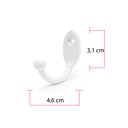 Ver imagem 2 de Cabide para Roupa Cabides Gancho Parede Metal Kit 10 Pecas Barato: Branco