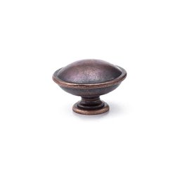 Puxador Redondo Em Latão Metal Para Móveis porta gaveta 10un: Bronze - 1