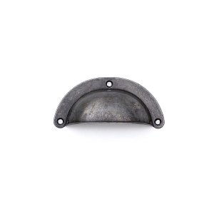 Puxador Concha Colonial Kit com 12 Unidades: Prata Velho