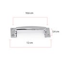 Ver imagem 2 de Kit 2 Puxador de Gaveta e Armário Porta 120 Mm Ouro Velho: Cromado