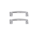 Ver imagem 1 de Kit 2 Puxador de Gaveta e Armário Porta 120 Mm Ouro Velho: Cromado