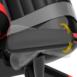 Cadeira Gamer Ergonômica Blackhawk, Elg, Ch05bkrd, Inclinação até 180º e 150kg, Preto e Vermelho - 4