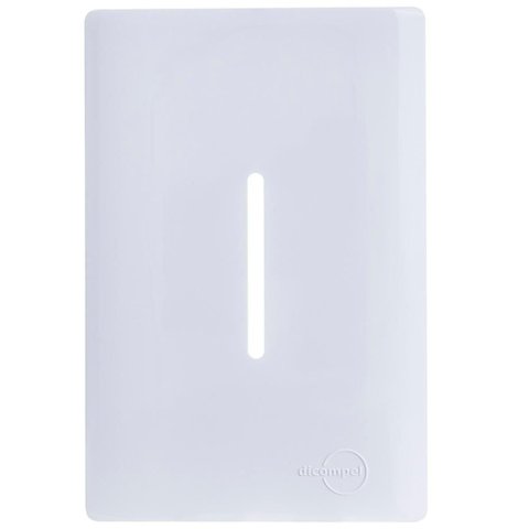 Placa 4x2 para 1 Interruptor Vertical + Suporte Branco da Linha Novara - 1100-62 - Dicompel Placa 4x
