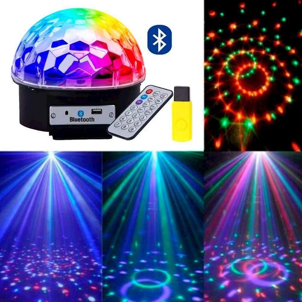 Globo Colorido Jogo de Led Bluetooh Strobo Rgb Iluminação - 3