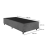 Base Box Solteiro - Suede Cinza - 3
