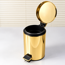 Ver imagem 4 de Lixeira Inox Redonda c/Pedal 20L. Polido Mood - Dourado Brilho