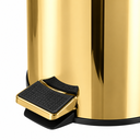 Ver imagem 3 de Lixeira Inox Redonda c/Pedal 20L. Polido Mood - Dourado Brilho