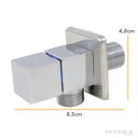 Ver imagem 7 de Ducha Higiênica Quadrada Registro Metal Cromado 1/4 De Volta