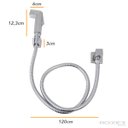 Ver imagem 2 de Ducha Higiênica Quadrada Registro Metal Cromado 1/4 De Volta