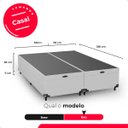 Ver imagem 6 de Cama Box Baú Casal Bipartido - 44x138x188cm - Couro Branco