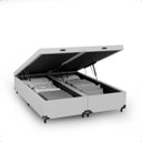 Ver imagem 7 de Cama Box Baú Casal Bipartido - 44x138x188cm - Couro Branco