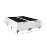 Cama Box Baú Casal Bipartido - 44x138x188cm - Couro Branco - 6