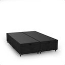 Ver mais imagens de Cama Box Baú Casal Bipartido - 44x138x188cm - Suede Preto