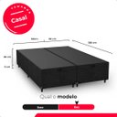 Ver imagem 6 de Cama Box Baú Casal Bipartido - 44x138x188cm - Suede Preto