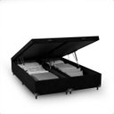 Ver imagem 7 de Cama Box Baú Casal Bipartido - 44x138x188cm - Suede Preto