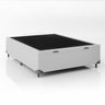 Cama Box Baú Casal - 44x138x188cm - Couro Branco - 2