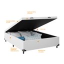 Ver imagem 5 de Cama Box Baú Casal - 44x138x188cm - Couro Branco