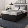 Cama Box Baú Casal - 44x138x188cm - Couro Preto - 6