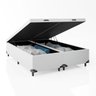 Cama Box Baú Queen Bipartido - 44x158x198cm - Couro Branco - 4