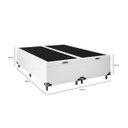 Ver imagem 5 de Cama Box Baú Queen Bipartido - 44x158x198cm - Couro Branco