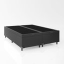 Ver imagem 2 de Cama Box Baú Queen Bipartido - 44x158x198cm - Couro Preto