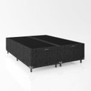 Ver imagem 2 de Cama Box Baú Queen Bipartido - 44x158x198cm - Suede Preto