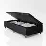 Cama Box Baú Solteiro - 44x88x188cm - Couro Preto - 3