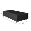 Ver imagem 4 de Cama Box Baú Solteiro - 44x88x188cm - Couro Preto