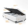 Cama Box Baú Solteiro - 44x88x188cm - Couro Branco - 5