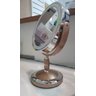Espelho 5x C Led Aumento Mesa Lente Maquiagem Barbear Luz:Dourado Rose - 9