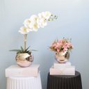 Ver imagem 6 de Arranjo de Flor Artificial Rosas Rosa no Vaso de Vidro Rose Gold