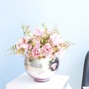 Ver imagem 3 de Arranjo de Flor Artificial Rosas Rosa no Vaso de Vidro Rose Gold
