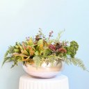 Ver imagem 3 de Arranjo de Folhagens Artificiais no Vaso Rose Gold Para Mesa de Jantar