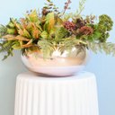 Ver imagem 1 de Arranjo de Folhagens Artificiais no Vaso Rose Gold Para Mesa de Jantar