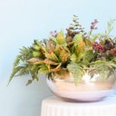 Ver imagem 4 de Arranjo de Folhagens Artificiais no Vaso Rose Gold Para Mesa de Jantar