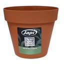 Ver imagem 2 de Vaso Plástico Unique 16 (16x14cm) Cor Terracota Japi