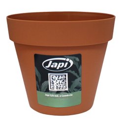 Vaso Plástico Unique 16 (16x14cm) Cor Terracota Japi - 2