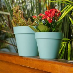 Vaso Plástico Unique 16 (16x14cm) Cor Terracota Japi - 5