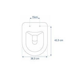 Assento Sanitário Poliéster Riviera Branco Para Louça Celite - 3