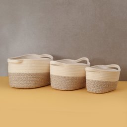 Kit Cestos duo cordas com alças 3pcs - Oikos - 6