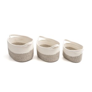 Kit Cestos duo cordas com alças 3pcs - Oikos