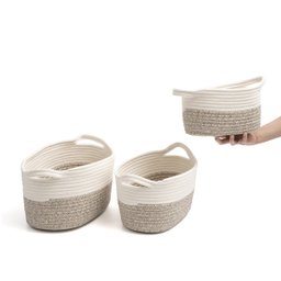 Kit Cestos duo cordas com alças 3pcs - Oikos - 4