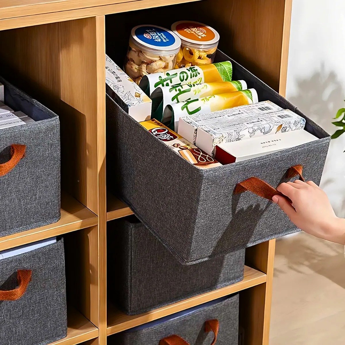 Cesto Caixa Organizadora Dobrável para Guarda-roupa Armários - 5
